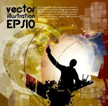 Dancing young people. Vector Stock Illustration