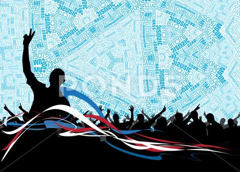 Dancing young people. Vector 库存插图