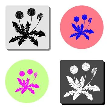 Dandelion. flat vector icon Stock Illustration