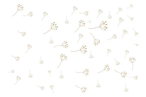 Dandelion Flower Logo Design Simple Vector Minimalist Symbol Template Stock Illustration
