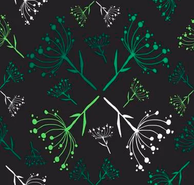 Dandelion flower pattern Stock Illustration