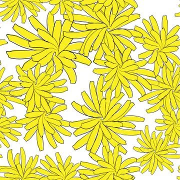 Dandelion flowers. Seamless pattern. Vector illustration. Hand drawing. イラスト素材