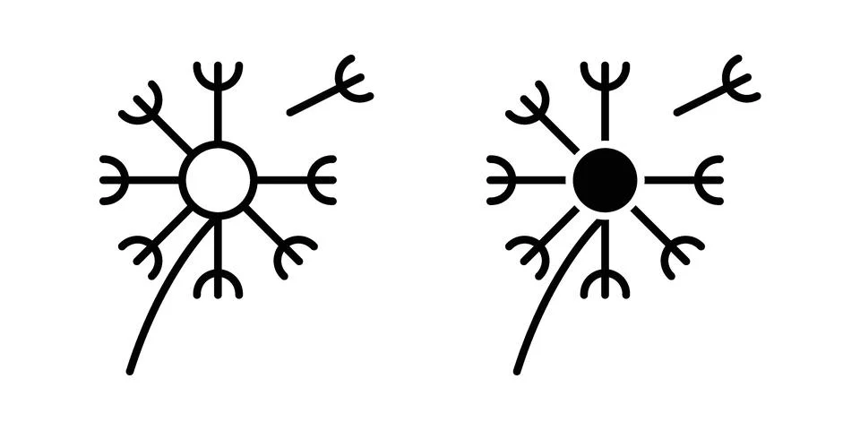 Dandelion icon vector design. EPS10 Stock Illustration