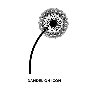 Dandelion icon vector Illustrazione stock