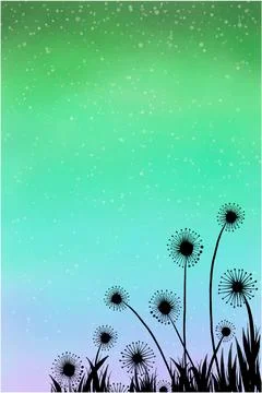 Dandelion Illustration Background Vector Stock Illustration