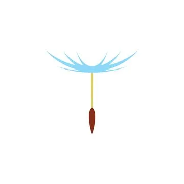 Dandelion parachute icon logo vector design Stock Illustration