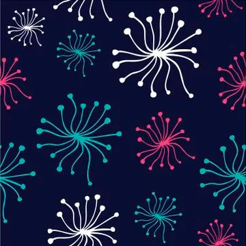 Dandelion pattern Illustrazione stock