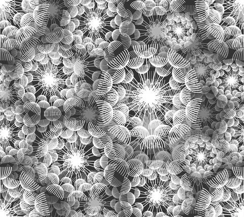 Dandelion pattern seamless. blowball background. flowers texture Stock Illustration