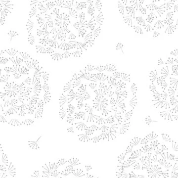 Dandelion seamless pattern for your design Stock Illustration