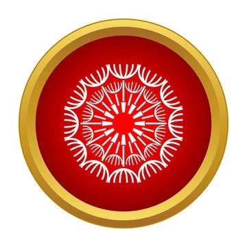 Dandelion seed head vector icon design concept Stock Illustration