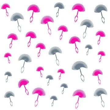 Dandelion seeds on black background. Vector illustration Stock Illustration