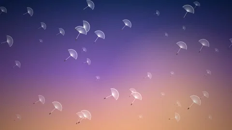 Dandelion Seeds Drifting in Looping Motion Background Vídeo Stock 348301902