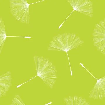 Dandelion seeds pattern Seamless background illustration with flying dande... Stock Photos