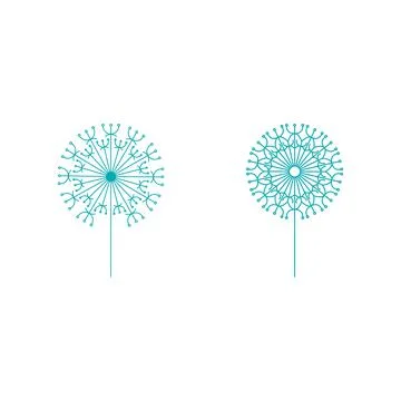 Dandelion vector icon design Stock Illustration