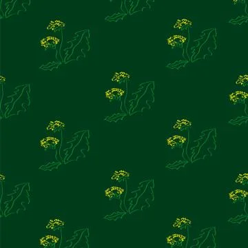 Dandelions on a green background Stock Illustration