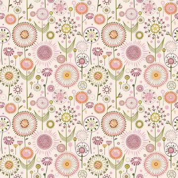 Dandelions pattern Stock Illustration