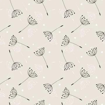 Dandelions seamless pattern Illustration