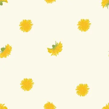 Dandelions seamless pattern Stock Illustration