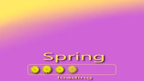 Dandelions on a yellow lilac gradient background,  banner. SPRING LOADING 4K Stock Footage 205093178