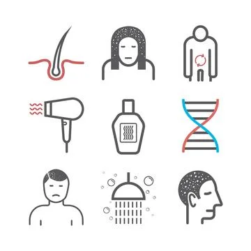 Dandruff banner. Vector signs for web graphics. イラスト素材