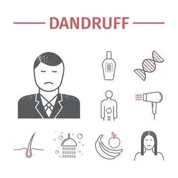 Dandruff Illustrazione stock