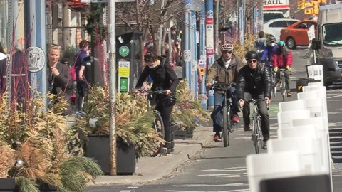 The Danforth Greektown in Toronto Canada on a nice sunny day Stock-Footage 150773590