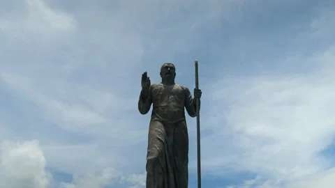 Dang Hyang Nirartha Statue Stock Footage 221300925