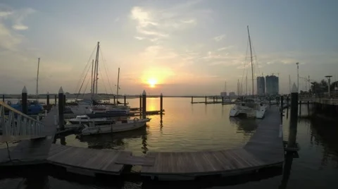 Danga Bay Sunset Timelapse Stock Footage 40604773
