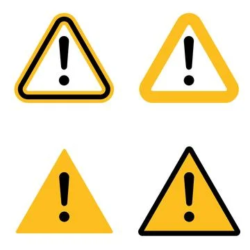 Danger and warning triangle with exclamation mark. Hazard warning symbol. Stock Illustration