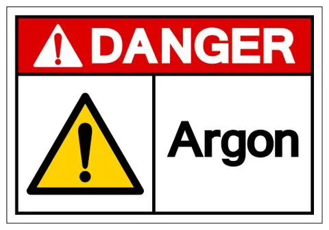 Danger Argon Symbol Sign ,Vector Illustration, Isolate On White Background La Stock Illustration