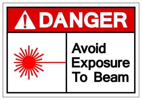 Danger Avoid Exposure To Beam Symbol Sign, Vector Illustration, Isolate On Wh Stock-Illustration