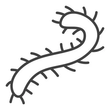 Danger Bacteria vector concept thin line icon or sign Stock Illustration