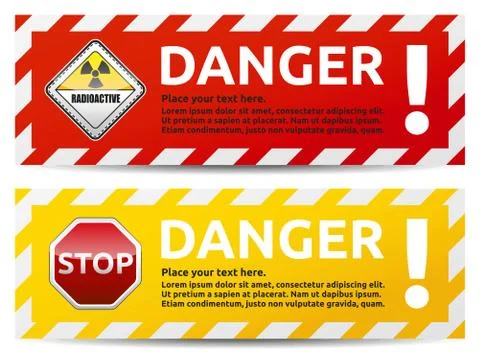 Danger banner Stock Illustration