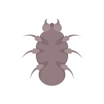 Danger bug icon flat isolated vector Stock Illustration