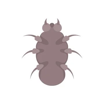 Danger bug icon flat isolated Stock Illustration