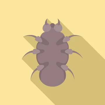 Danger bug icon, flat style Stockillustratie
