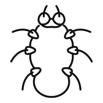 Danger bug icon, outline style Stockillustratie