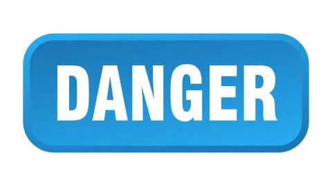 Danger button. danger square 3d push button Stock Illustration