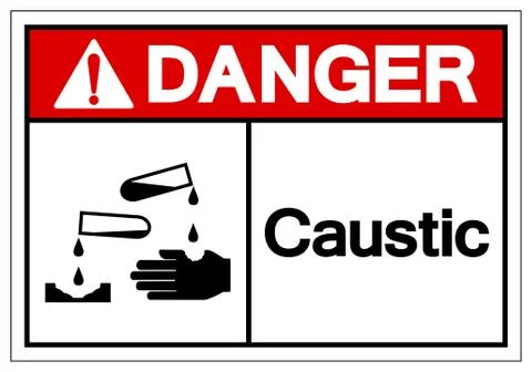 Danger Caustic Symbol Sign, Vector Illustration, Isolate On White Background  Stock Illustration