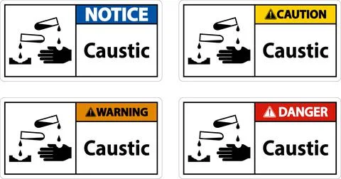 Danger Caustic Symbol Sign On White Background Stock Illustration