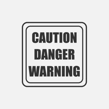 Danger, caution and warning sings in rectangle 2 Stock Illustration