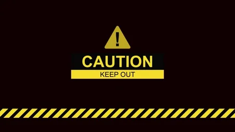 Danger caution warning keep out sign for security and safety Stock Footage 295587439