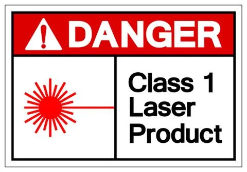 Danger Class 1 Laser Product Symbol Sign, Vector Illustration, Isolate On Whi Stock Illustration
