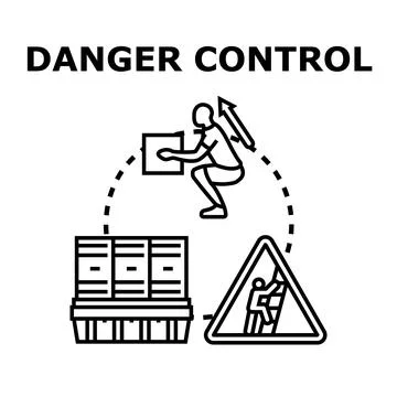 Danger control concept preventing workplace injuries and hazards Stock Illustration