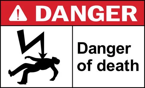 Danger of death warning sign. Stock Illustration