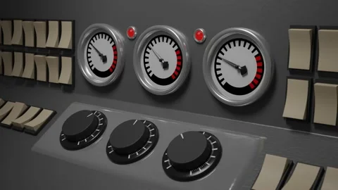 Danger dials and control panel Video stock 132073311