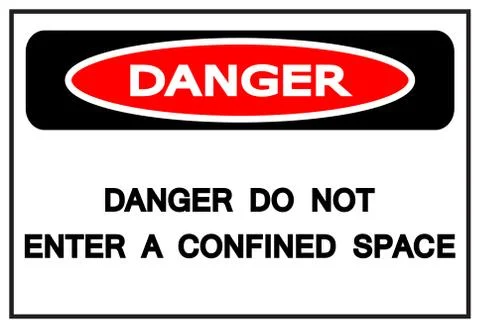 Danger Do Not Enter Confined Space Symbol Sign,Vector Illustration, Isolated  Stock Illustration