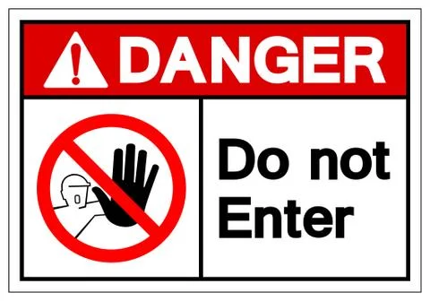Danger Do not enter Symbol Sign, Vector Illustration, Isolate On White Backgr Stock Illustration