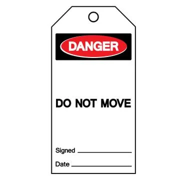 Danger Do Not Move  Tag Symbol Sign,Vector Illustration, Isolate On White Bac Stock Illustration