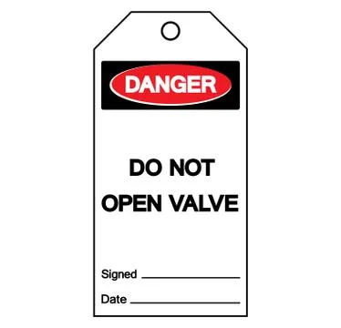 Danger Do Not Open Valve Tag Symbol Sign,Vector Illustration, Isolate On Whit Stock Illustration